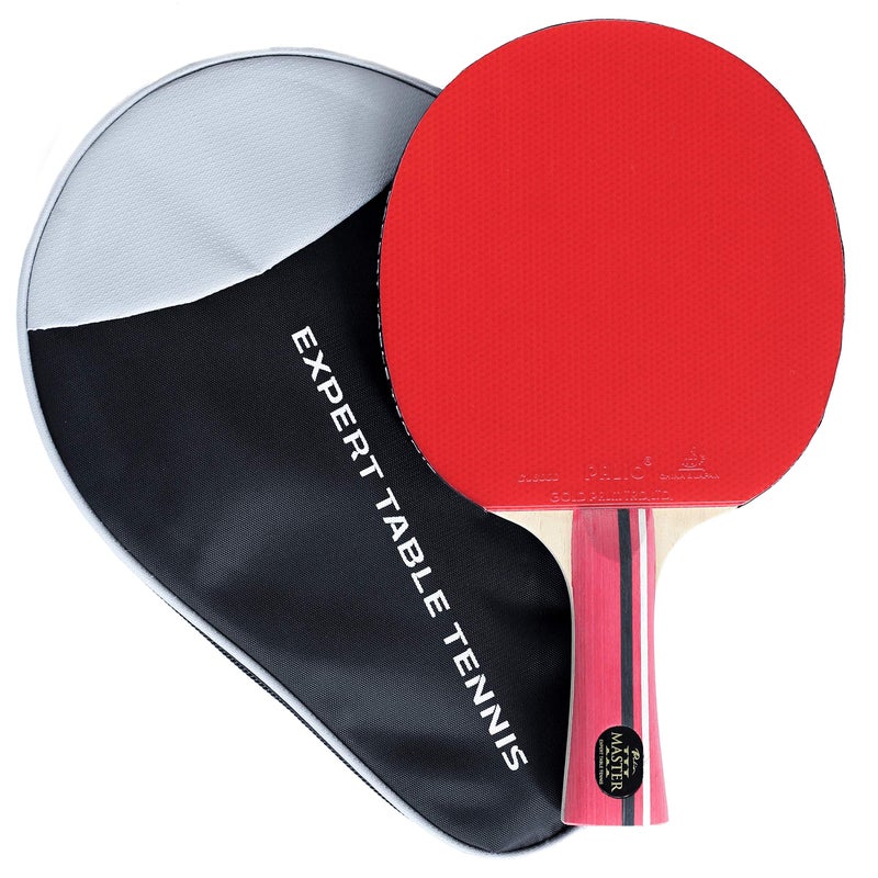 Expert Table Tennis Palio Master 3.0 Table Tennis Racket & Case | ITTF-Approved Intermediate Ping Pong Paddle | Allround Speed, Spin and Control - Image 1